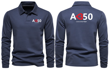 AIRBUS A350 LONG SLEEVE POLO